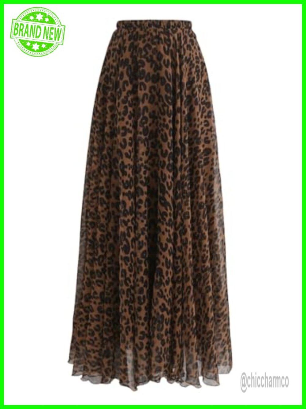 Y2K High Waist Pleated Ruffled Flowy Long Skirt